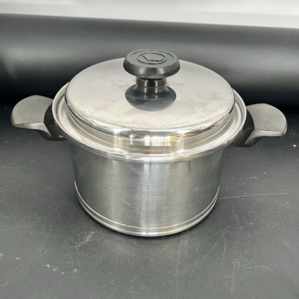 LIFETIME T304cc Stainless Steel 4 Qt Stock Pot Pan + Lid Made In USA